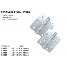 Creston CH930 Stainless Steel Hinges Size:3.0" x 3.0" x 2.0 mm